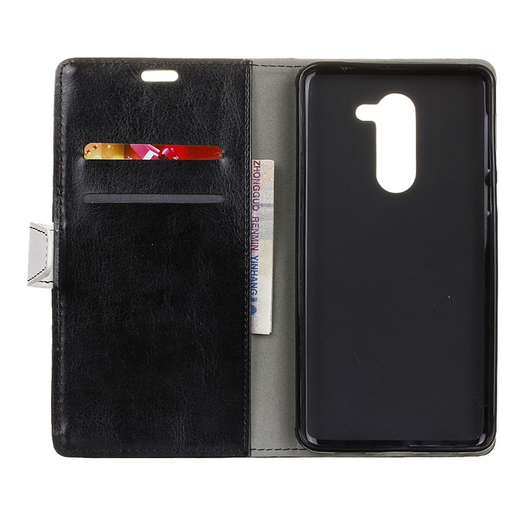 Crazy Horse Two-color Leather Wallet Case for Huawei Mate 9 Lite / Honor 6x (2016) - Black-3