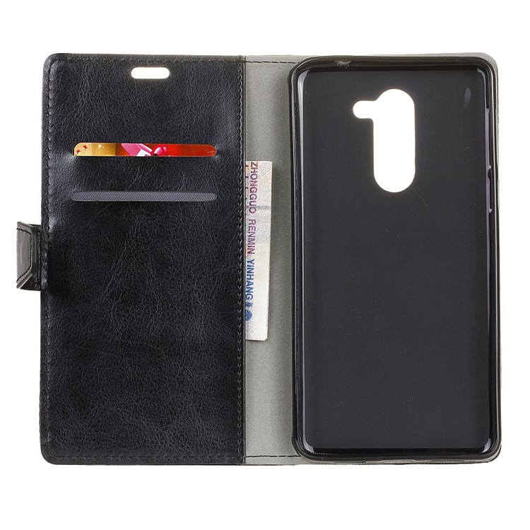 Crazy Horse Wallet Stand Leather Case for Huawei Mate 9 Lite/ GR5 2017 - Black-3