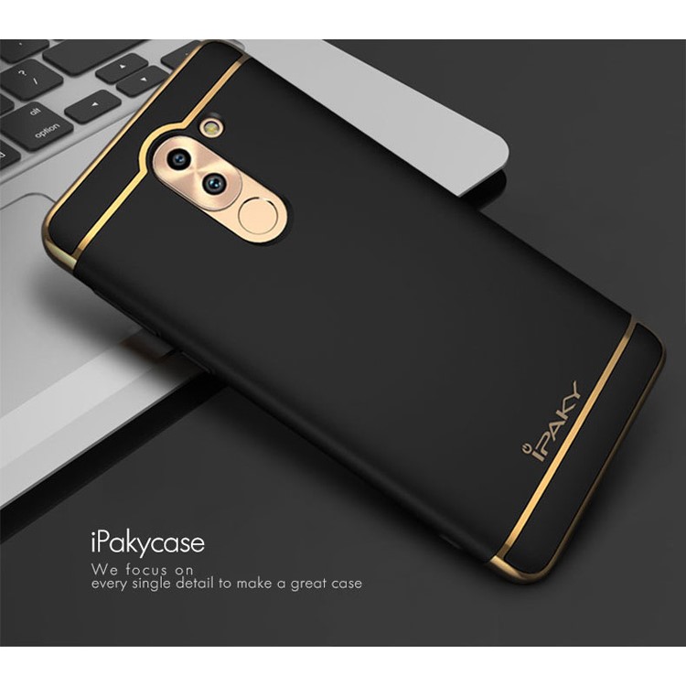 IPAKY 3-Piece Cell Phone Case Plating PC Shell for Huawei Honor 6x (2016) - Black-4