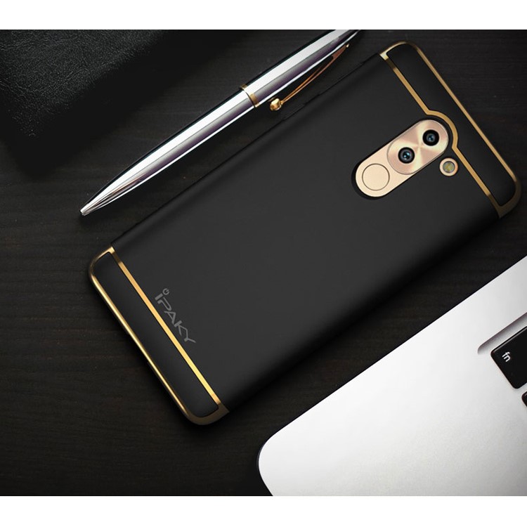 IPAKY 3-Piece Cell Phone Case Plating PC Shell for Huawei Honor 6x (2016) - Black-5