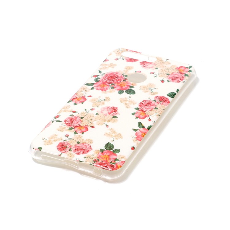 IMD Pattern Cell Phone Case Soft TPU for Huawei Honor 8 - Blooming Peonies-2