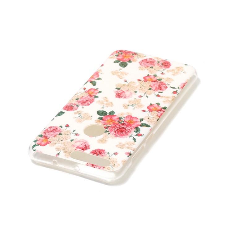 IMD Pattern Cell Phone Case Soft TPU for Huawei Honor 8 - Blooming Peonies-3