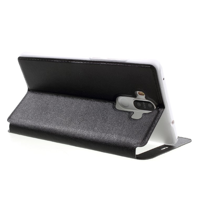 View Window Flip Leather Phone Case for Huawei Mate 9 - Black-5
