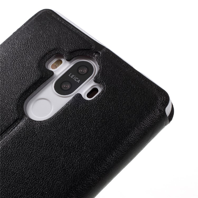 View Window Flip Leather Phone Case for Huawei Mate 9 - Black-8