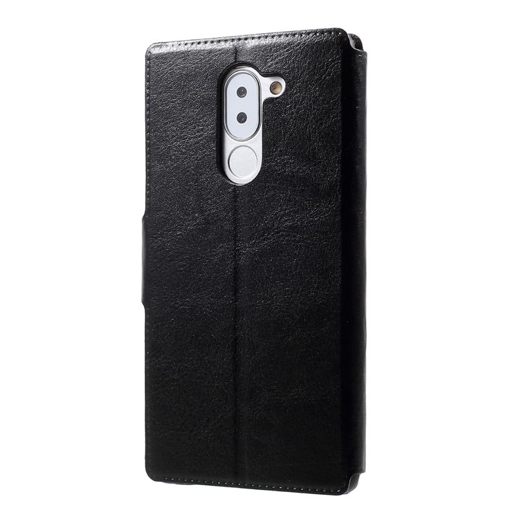 Crazy Horse Leather Card Slots Phone Case for Huawei Honor 6x (2016) / Mate 9 Lite - Black-2