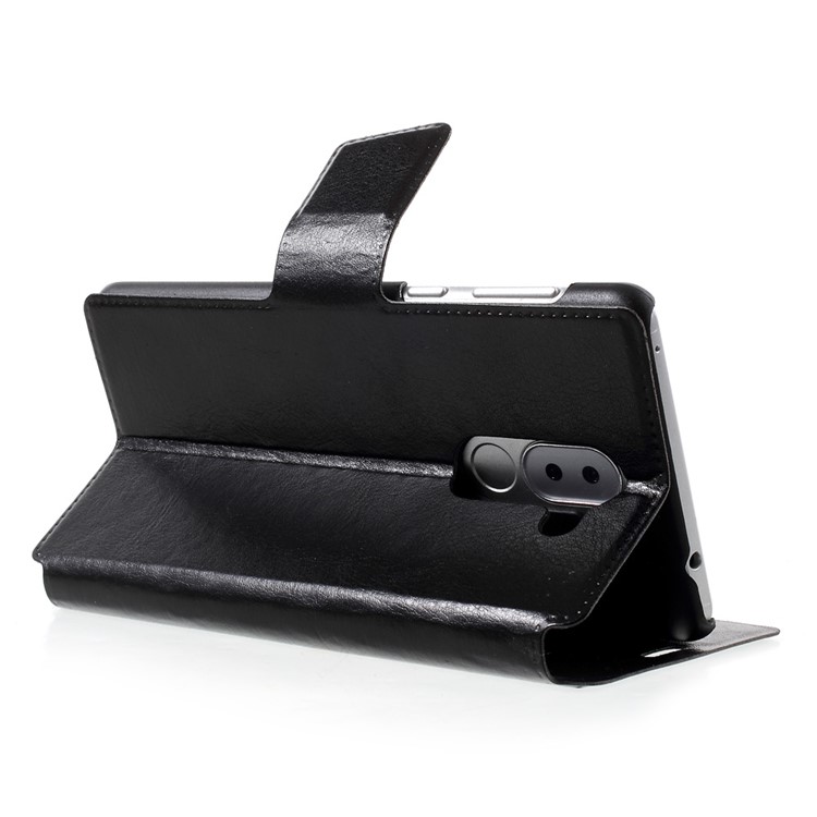 Crazy Horse Leather Card Slots Phone Case for Huawei Honor 6x (2016) / Mate 9 Lite - Black-4