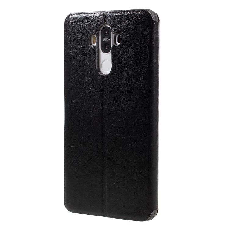 Crazy Horse Leather Card Slots Phone Case for Huawei Mate 9 - Black-2