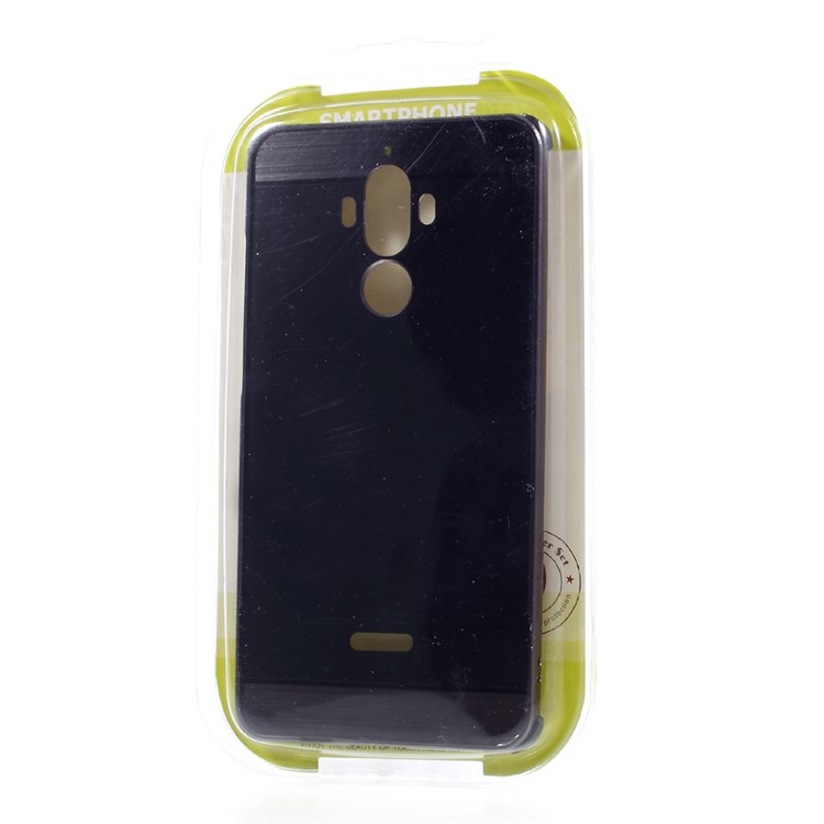 Brushed Plastic + Aluminum Alloy Plated Mobile Back Case for Huawei Mate 9 - Black-8