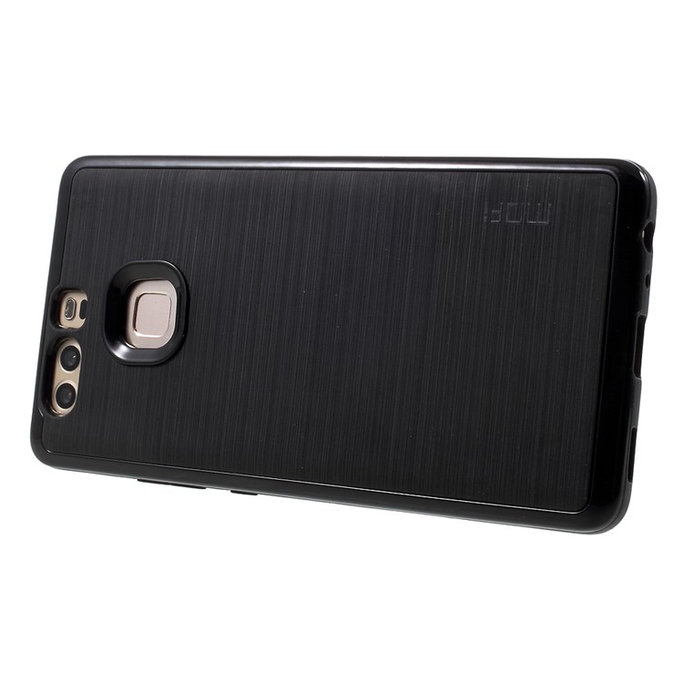 MOFI Brushed TPU + PC Rim Hybrid Phone Casing for Huawei P9 - Black-3