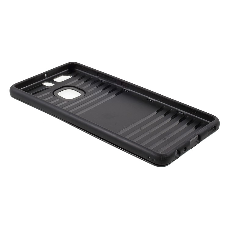MOFI Brushed TPU + PC Rim Hybrid Phone Casing for Huawei P9 - Black-4