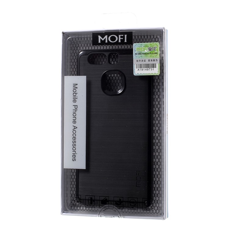 MOFI Brushed TPU + PC Rim Hybrid Phone Casing for Huawei P9 - Black-8