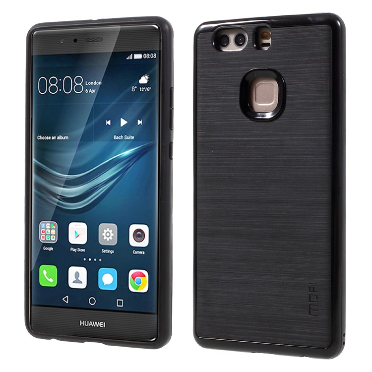 MOFI Brushed Phone Casing for Huawei P9 Plus (TPU + PC) - Black-1