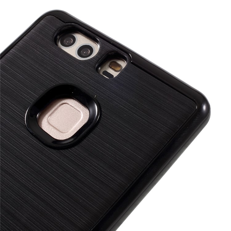 MOFI Brushed Phone Casing for Huawei P9 Plus (TPU + PC) - Black-3