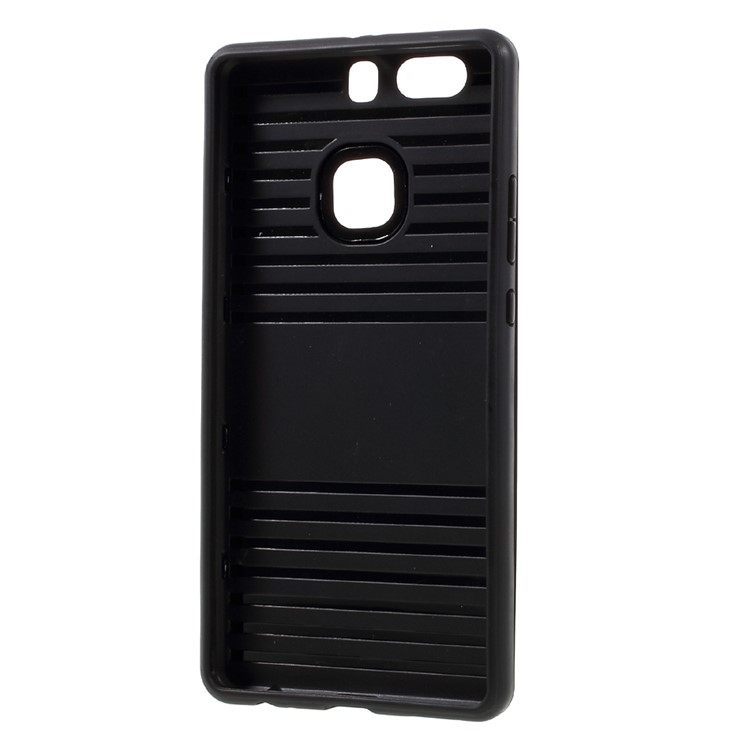 MOFI Brushed Phone Casing for Huawei P9 Plus (TPU + PC) - Black-5