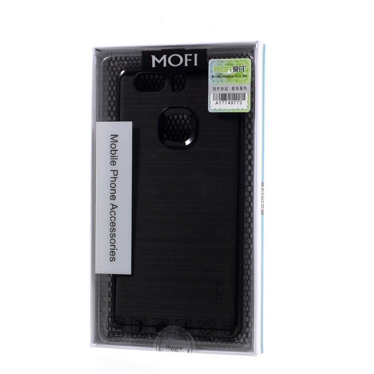 MOFI Brushed Phone Casing for Huawei P9 Plus (TPU + PC) - Black-7