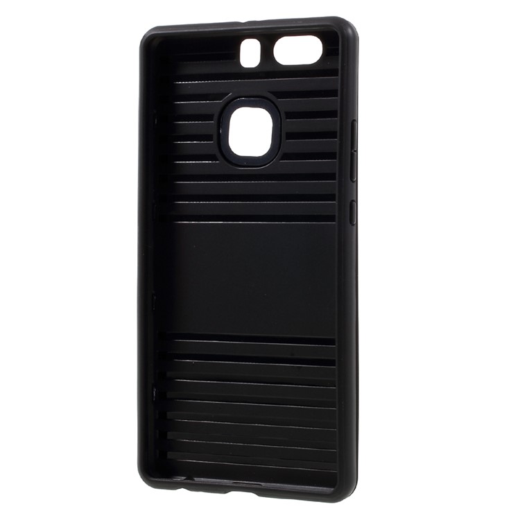 MOFI Brushed Hybrid Mobile Cover for Huawei P9 Plus (TPU + PC) - Dark Blue-4