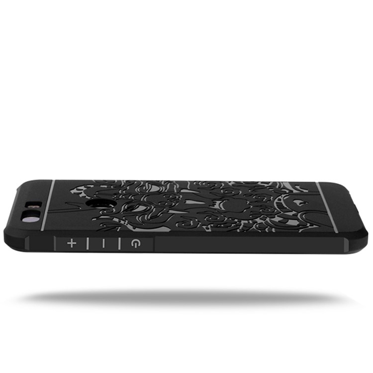 Auspicious Dragon Pattern Drop-proof Imprint TPU Phone Case for Huawei Honor 8 - Black-2