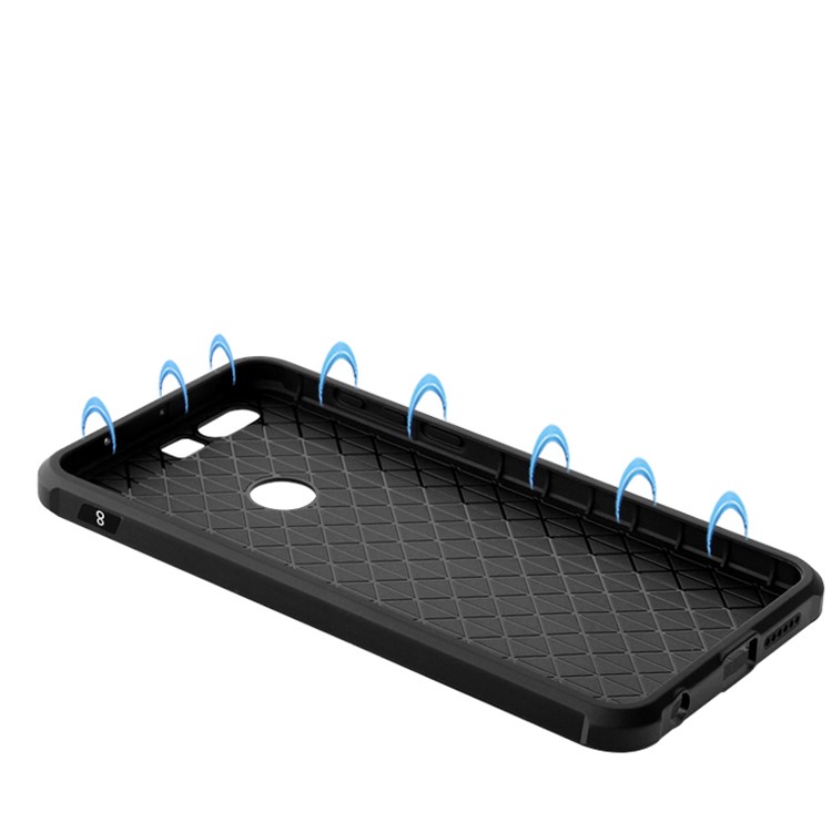 Auspicious Dragon Pattern Drop-proof Imprint TPU Phone Case for Huawei Honor 8 - Black-7