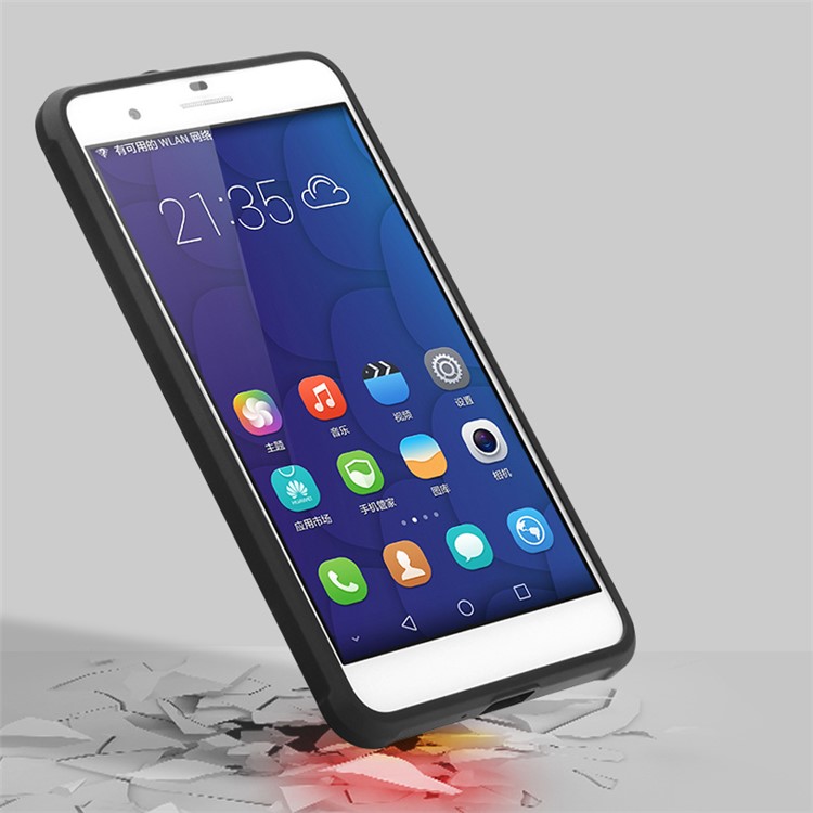 Auspicious Dragon Pattern Drop-proof Imprint TPU Soft Case for Huawei Honor 6 Plus / 6X - Black-7