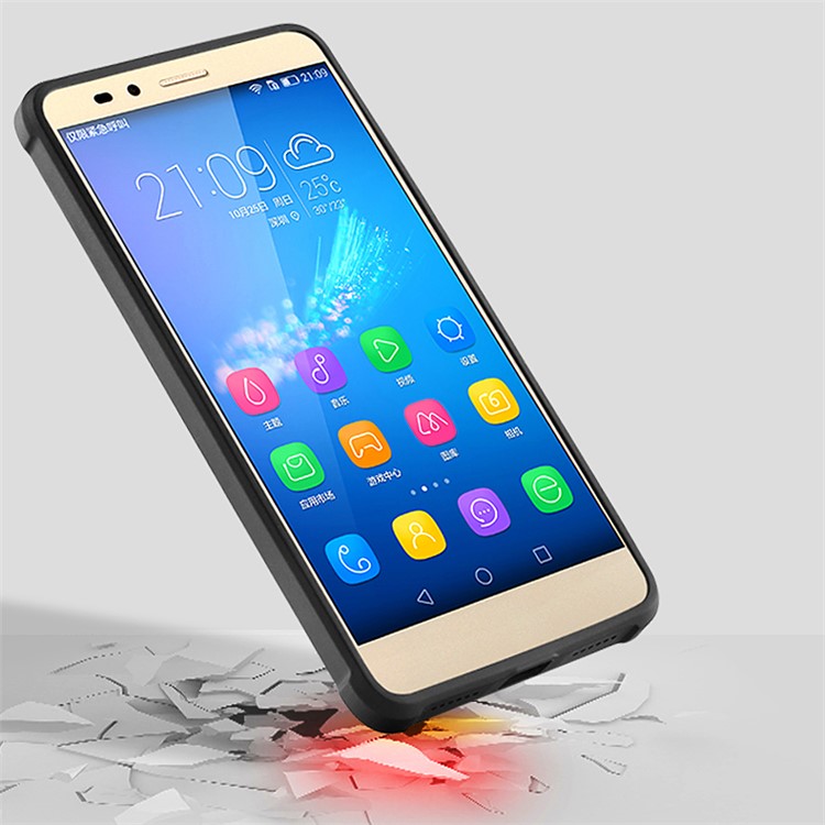 Auspicious Dragon Pattern Drop-proof Imprint TPU Case for Huawei Honor 5X/Honor Play 5X - Black-7