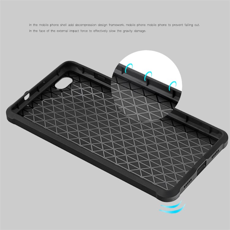Chinese Dragon Imprinted Drop-proof TPU Mobile Cover for Huawei P8 Lite - Black-4