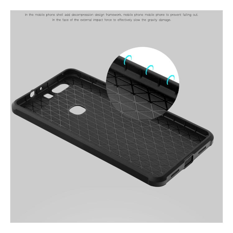 Auspicious Dragon Pattern Drop-proof Imprint TPU Cover for Huawei Honor V8 - Black-9