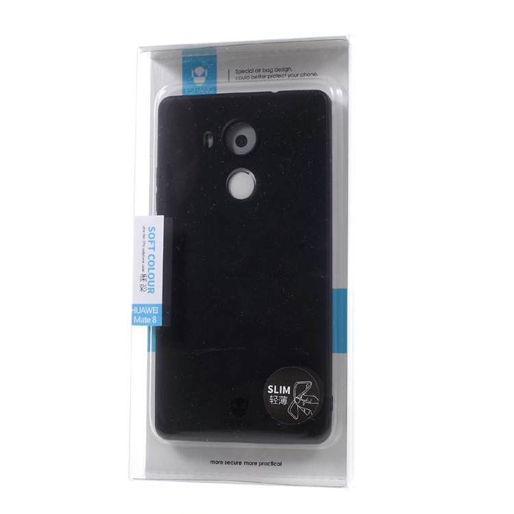 FSHANG Soft Color Series for Huawei Mate 8 Matte TPU Case Cover - Black-6