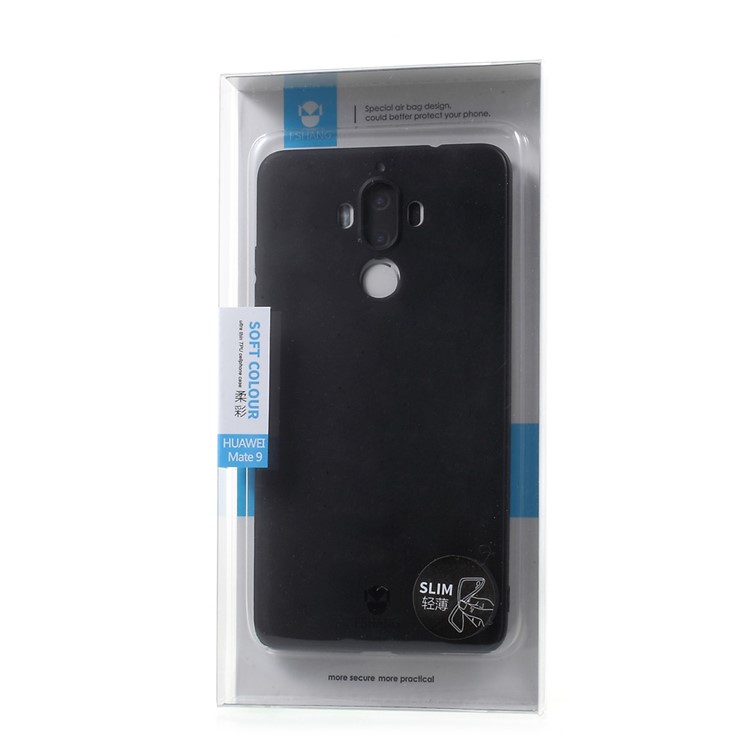 FSHANG Soft Color Series Matte TPU Phone Case for Huawei Mate 9 - Black-8