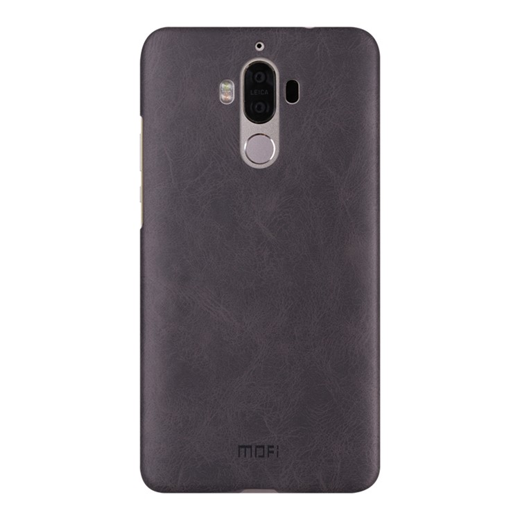 MOFI Leather Coated Hard PC Back Phone Case for Huawei Mate 9 - Grey-1
