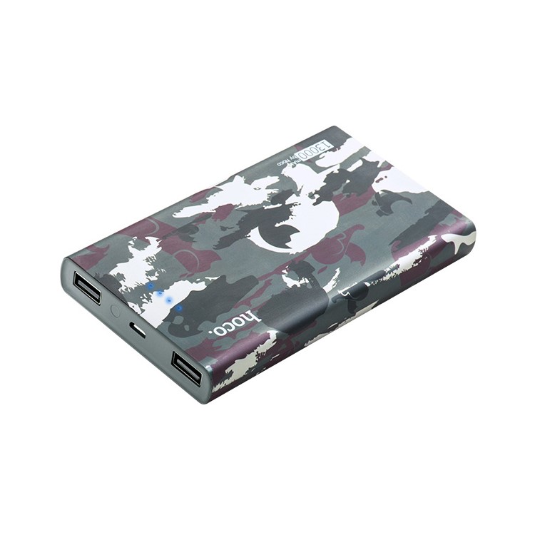 HOCO Camouflage Style 13000mAh Dual USB Port Power Bank for iPhone Samsung Huawei Etc (B12C-13000) - Army Green-2