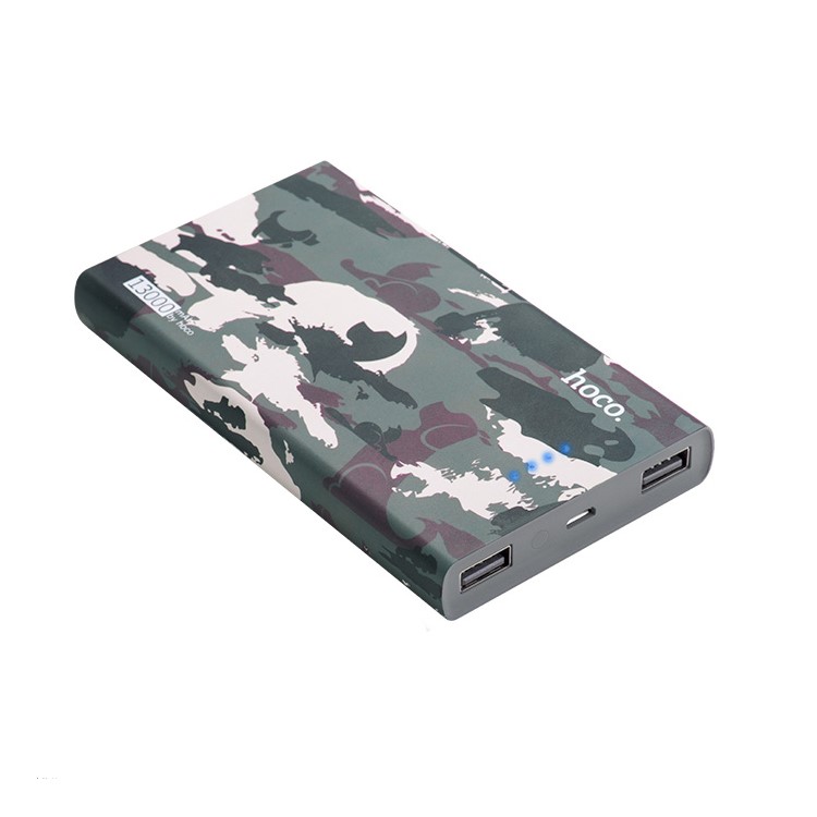 HOCO Camouflage Style 13000mAh Dual USB Port Power Bank for iPhone Samsung Huawei Etc (B12C-13000) - Army Green-3