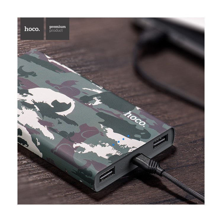 HOCO Camouflage Style 13000mAh Dual USB Port Power Bank for iPhone Samsung Huawei Etc (B12C-13000) - Army Green-7