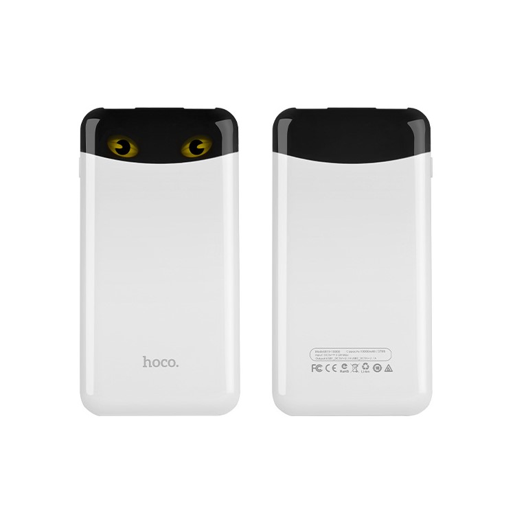 HOCO 10000mAh Genius Cat Power Bank Dual USB (B19-10000) for Smartphone Tablet - White-1