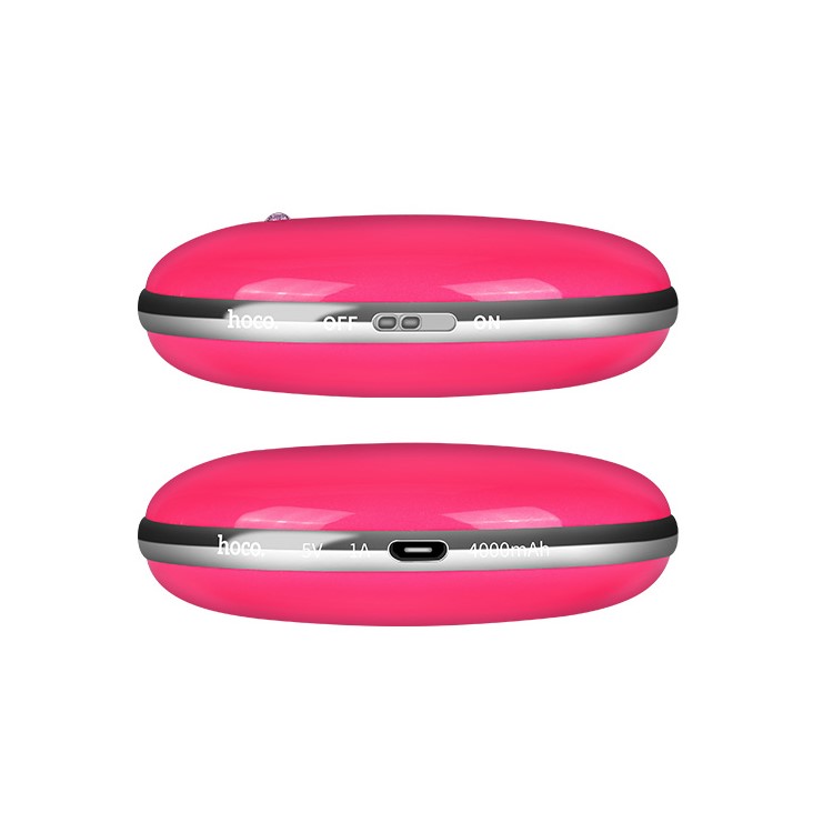 HOCO BW1 4000mAh Rabbit Portable 5V/1A Power Bank with Hand Warmer - Rose-2