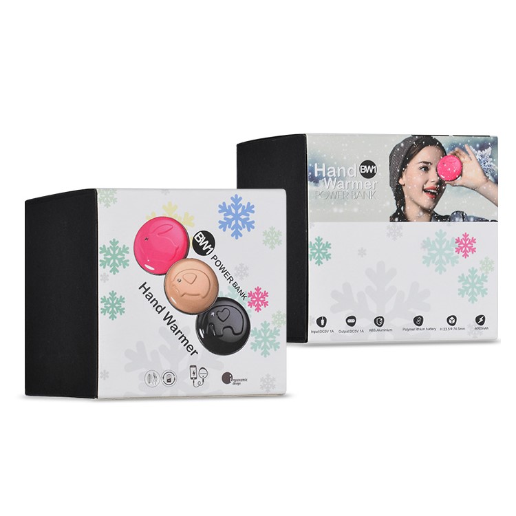 HOCO BW1 4000mAh Rabbit Portable 5V/1A Power Bank with Hand Warmer - Rose-5