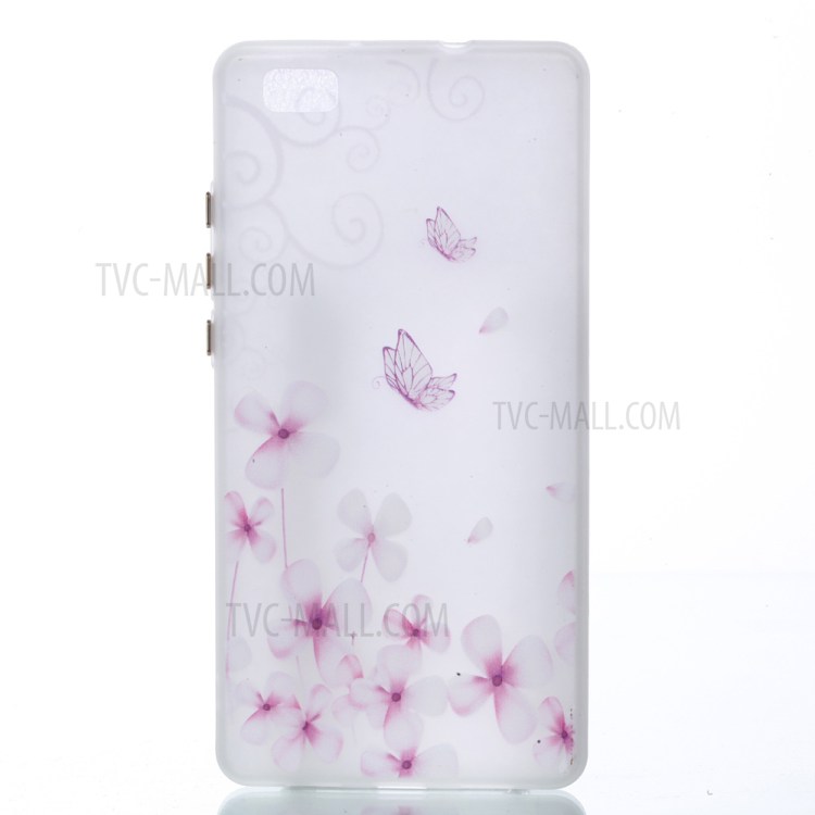 Luminous Glow TPU Case for Huawei P8 Lite - Flowers and Butterfly-3
