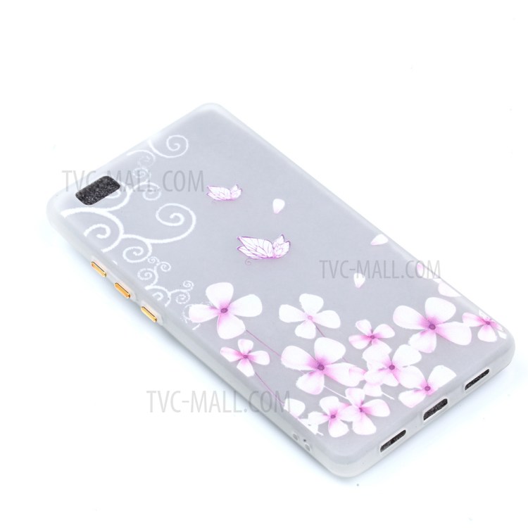 Luminous Glow TPU Case for Huawei P8 Lite - Flowers and Butterfly-4