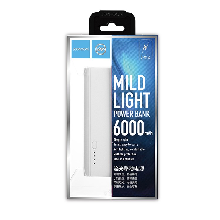 JOYROOM D-M145 Mild Light Portable Power Bank 6000mAh for iPhone iPad Huawei etc - Black-6