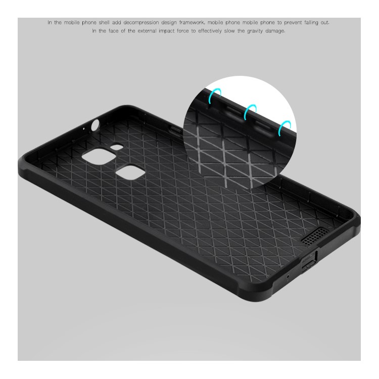 Auspicious Dragon Pattern Drop-proof Imprint TPU Cover for Huawei Ascend Mate7 - Black-4