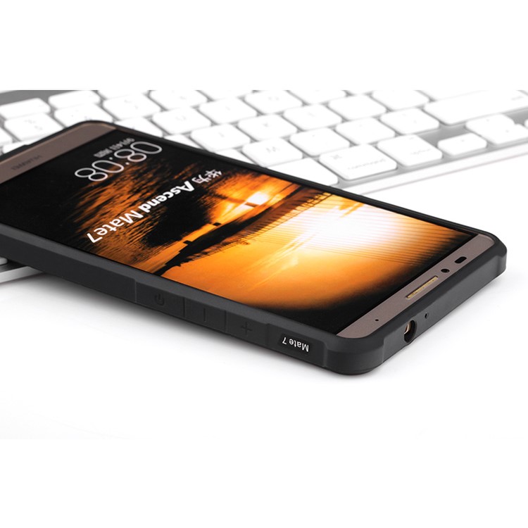 Auspicious Dragon Pattern Drop-proof Imprint TPU Cover for Huawei Ascend Mate7 - Black-8