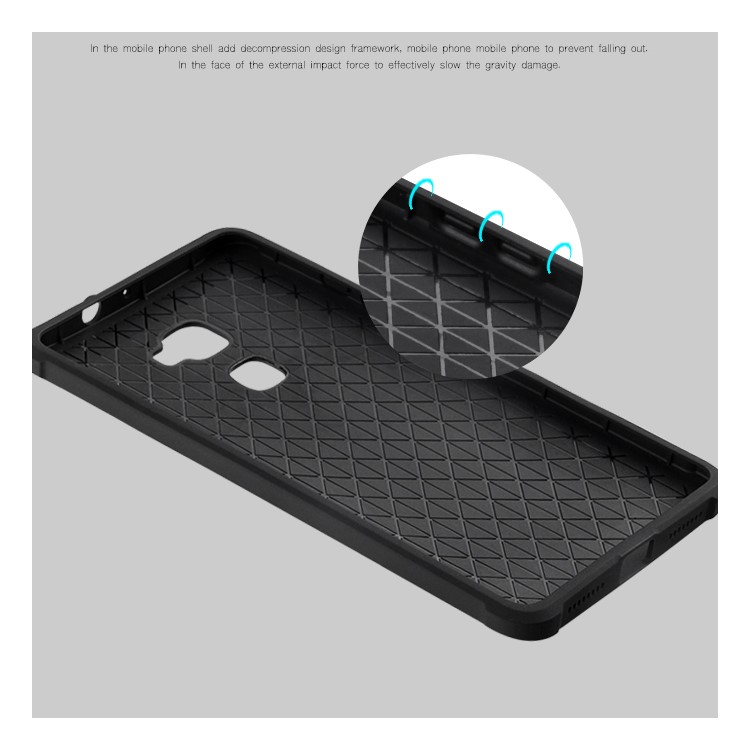 Imprinted Chinese Dragon Drop-proof Mobile Case TPU for Huawei Mate S - Black-6