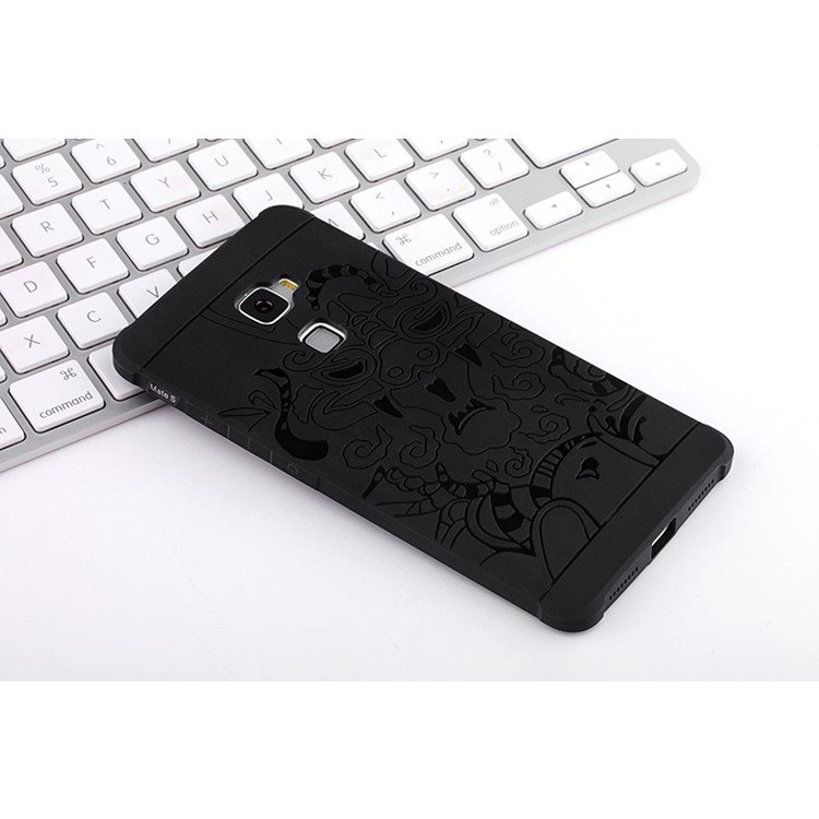 Imprinted Chinese Dragon Drop-proof Mobile Case TPU for Huawei Mate S - Black-9