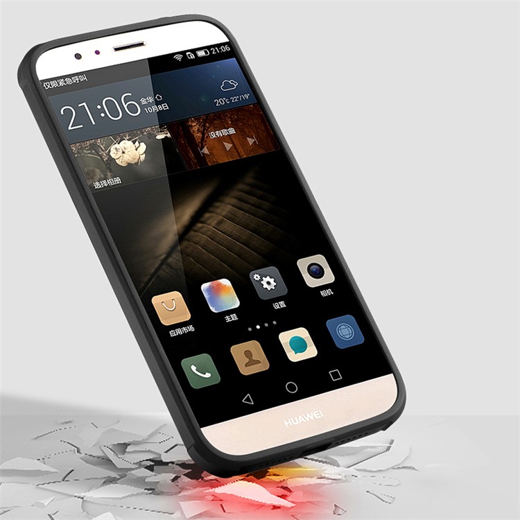 Auspicious Dragon Pattern Drop-proof Imprint TPU Case for Huawei G7 Plus - Black-2