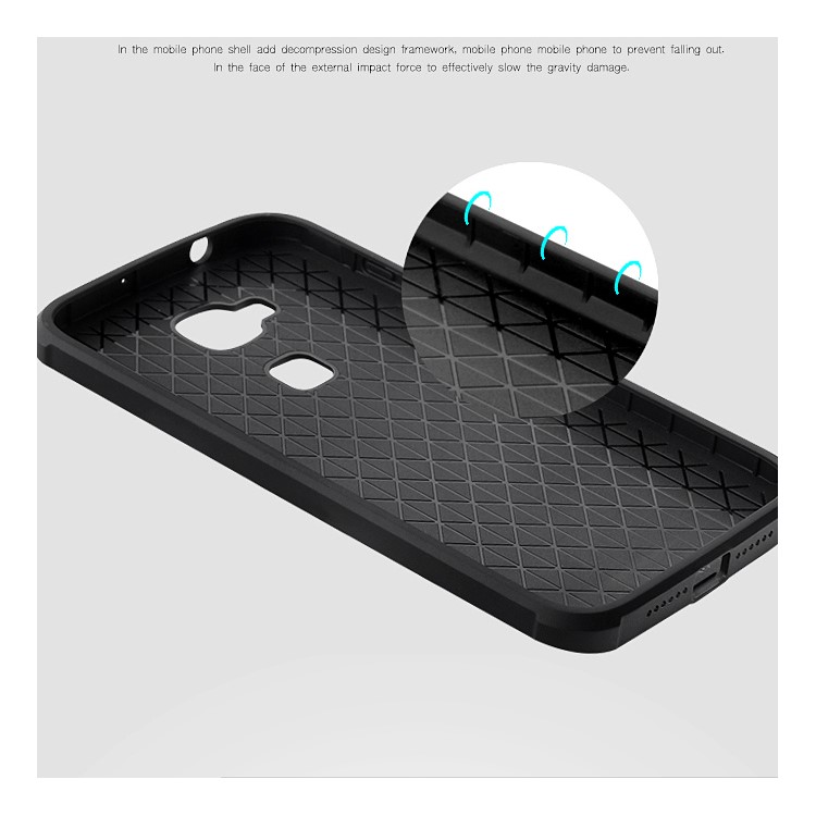Auspicious Dragon Pattern Drop-proof Imprint TPU Case for Huawei G7 Plus - Black-5
