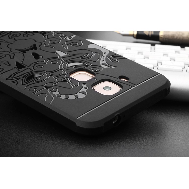 Auspicious Dragon Pattern Drop-proof Imprint TPU Case for Huawei Honor Maimang 5/Nova Plus/G9 Plus - Black-8