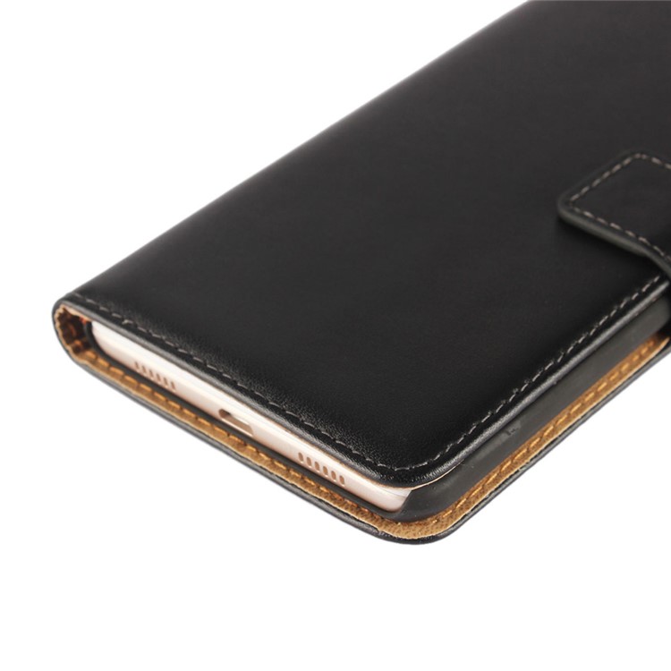 Split Leather Wallet Stand Mobile Phone Case Cover for Huawei Honor 6x (2016) - Black-10