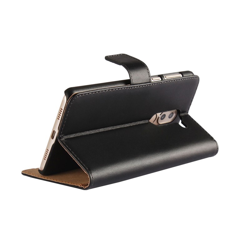 Split Leather Wallet Stand Mobile Phone Case Cover for Huawei Honor 6x (2016) - Black-3