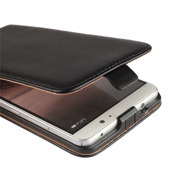 For Huawei Mate 9 Vertical Flip Split Genuine Leather Phone Case Cover - Black-7