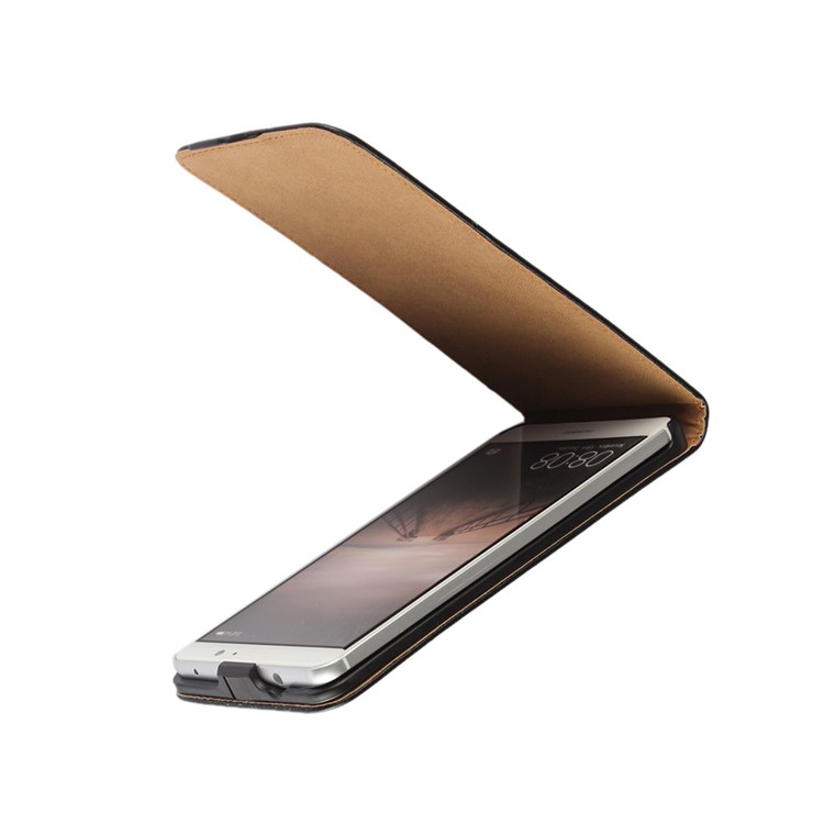 For Huawei Mate 9 Vertical Flip Split Genuine Leather Phone Case Cover - Black-8