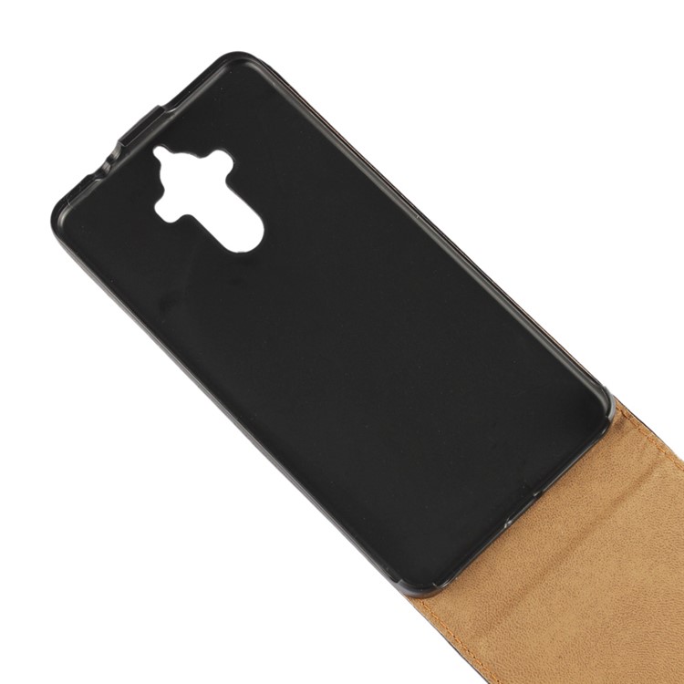 For Huawei Mate 9 Vertical Flip Split Genuine Leather Phone Case Cover - Black-9